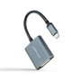Nanocable Conversor USB-C a DVI-D, 15 cm, Gris